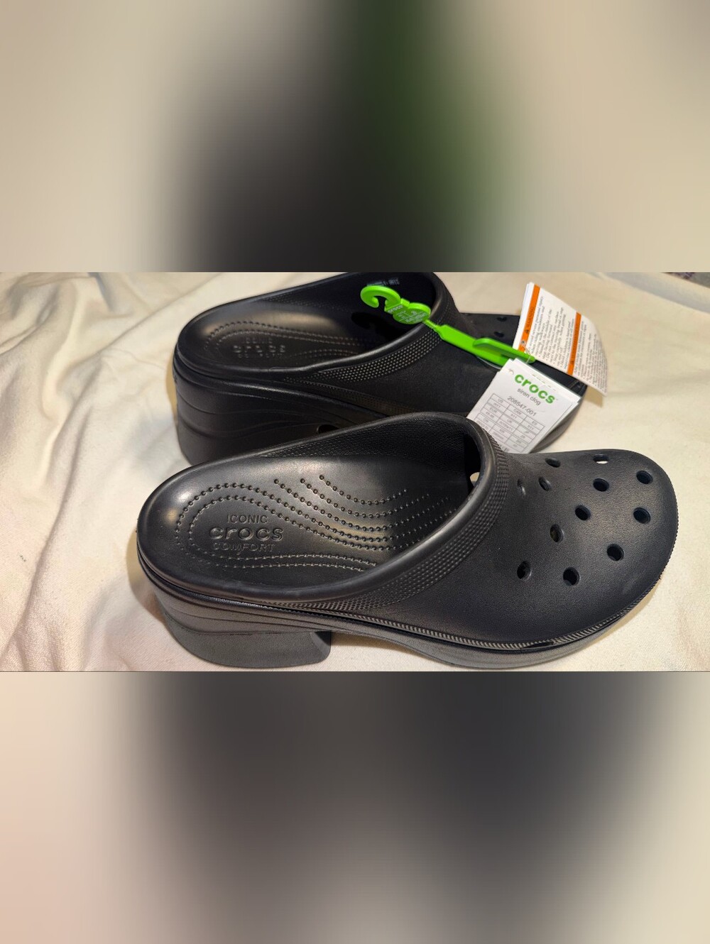 NWT CROCS Black siren Platform Clogs size 11 - Picture 8 of 8